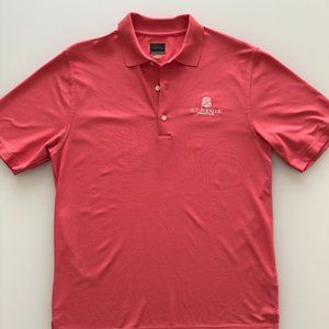 Greg Norman Play Dry Mens Polo Golf Short Sleeve Salmon Pink Size Medium